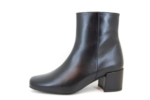 Ankle boots with Heels Square Toe - black