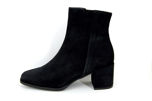 Black ankle booties low heel | Small 