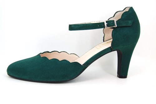 Chic strap heels - green
