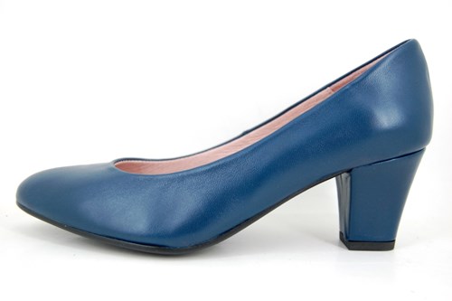 Elegant blue mid heels | Large Size 