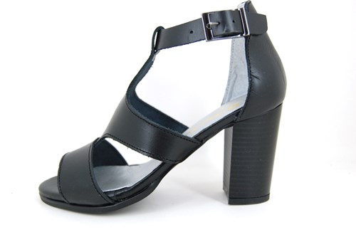 Black Sandals with Straps Heels