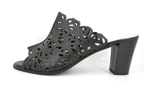 Mule heeled sandals - black