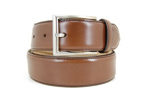 Luxury leather belt - brown