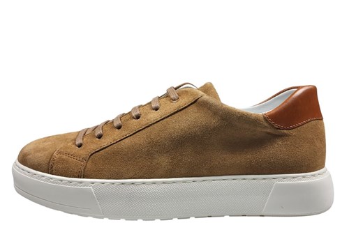 Luxury Suede Sneakers - cognac