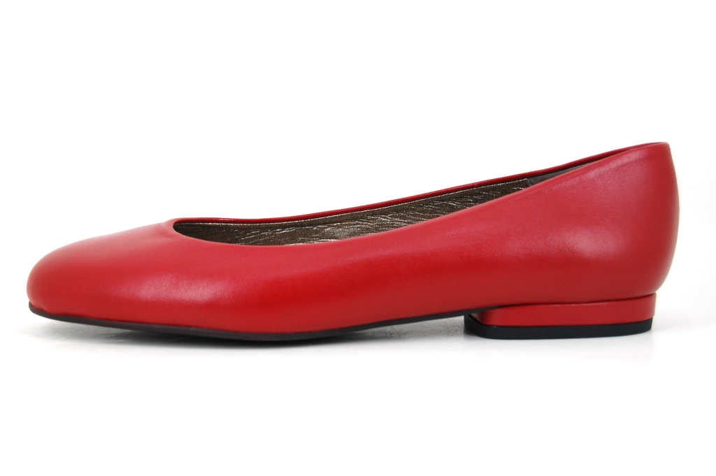 Red plain ballerinas | Large Size | | Stravers Shoes