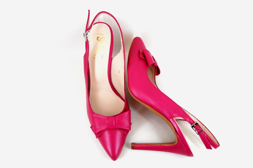 Fuchsia slingback heels - | Large Size | Pumps | Shoes